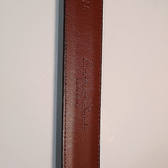 Color: Espresso, European Suede Leather Belt, Men’s 38, Made in - Picture 5 of 5